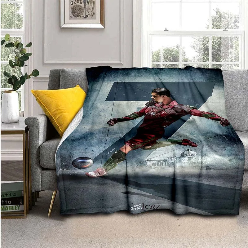 Fashion FOOTBALL-STAR-RO-NA Super Soft Throws Blanket,Warm Cozy Blanket for Bed,Sofa,Bedroom,Living Room,Travel,Camping,Hiking