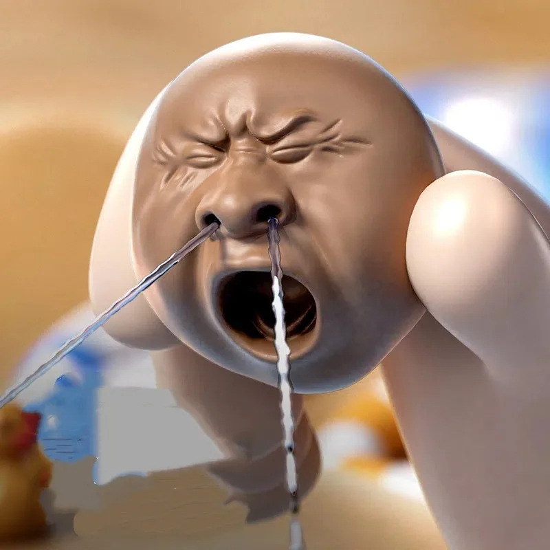 2026Hot Sale The Tea Pet Yawns Whole Cup of Funny Toys Press-type Water-spraying and Spoof Toy Creative Trendy Decorative Item