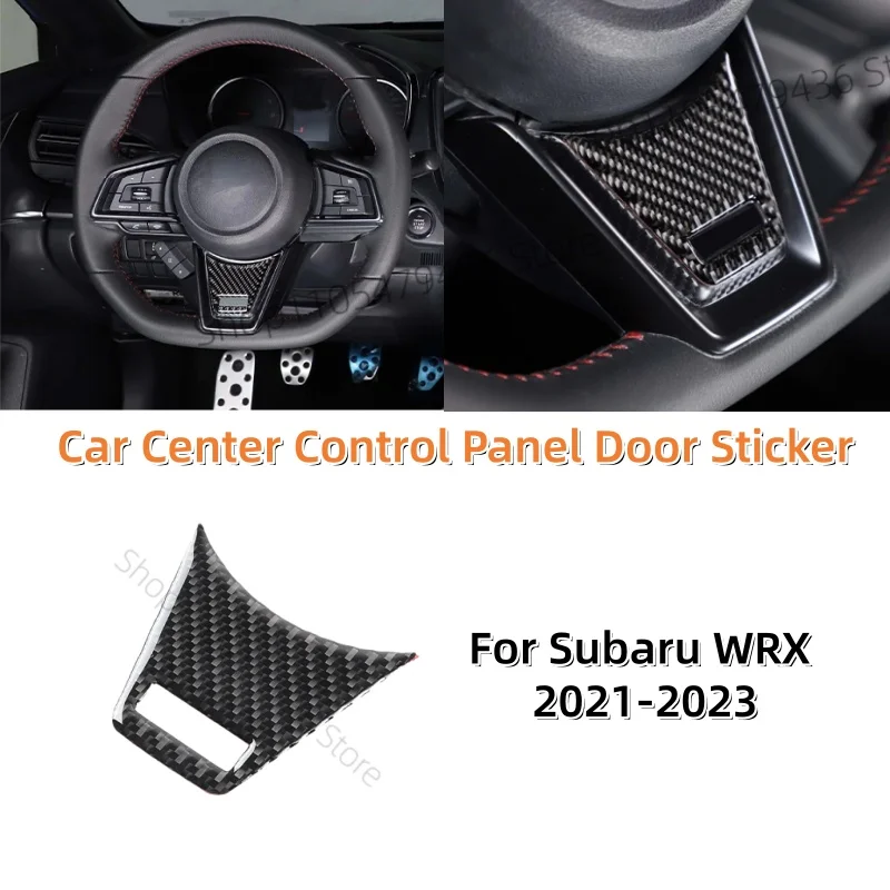 For 2022 2023 2024 2025 2026 Subaru WRX for LEVORG Soft Carbon Fiber Steering Wheel Frame Trim Sticker Car Accessories