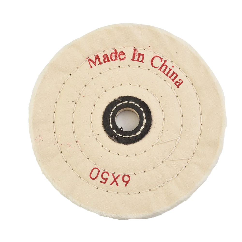 Polish Polishing wheel Mop Disc Grinder Jewelry Kit Buffing Flannel Attachment Stainless steel Cloth 6 Inch White
