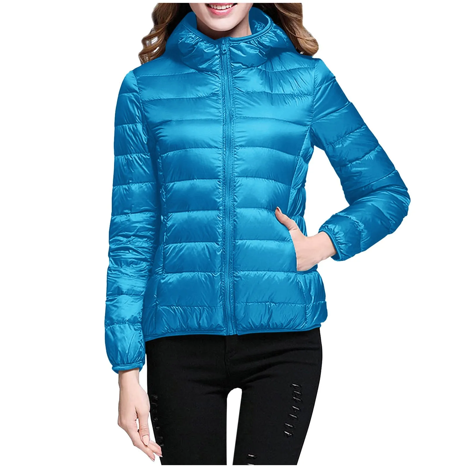 90% Ultra-light Plus Size Thin Down Jacket Women 2024 Autumn Winter Slim Short Hooded Warm White Duck Down Coat Women Outerwear