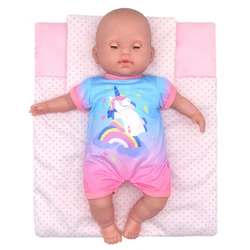 Embroidered Star Moon Pattern Doll Blanket Fit 10-17 Inch American&43 Cm New born Baby Doll Accessories Hugging Blanket Gifts
