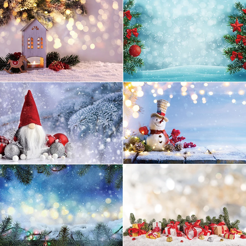 MOON.QG Happy New Year Background Photography Gifts Snow Carpet Bokeh Photozone Backdrop Children Studio Photocall Accessories