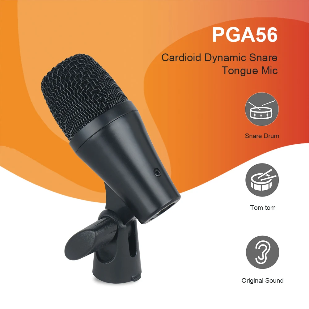 PGA DMK7-2 Seven Pack Drum Microphone for High-quality Indoor Recording and Outdoor Performances