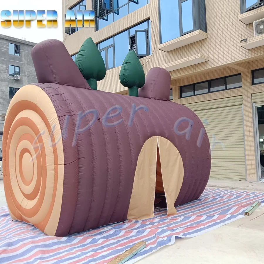 منزل شجرة قابل للنفخ على شكل جذع بتصميم مخصص مشهور للحفلات الخارجية العائلية #2