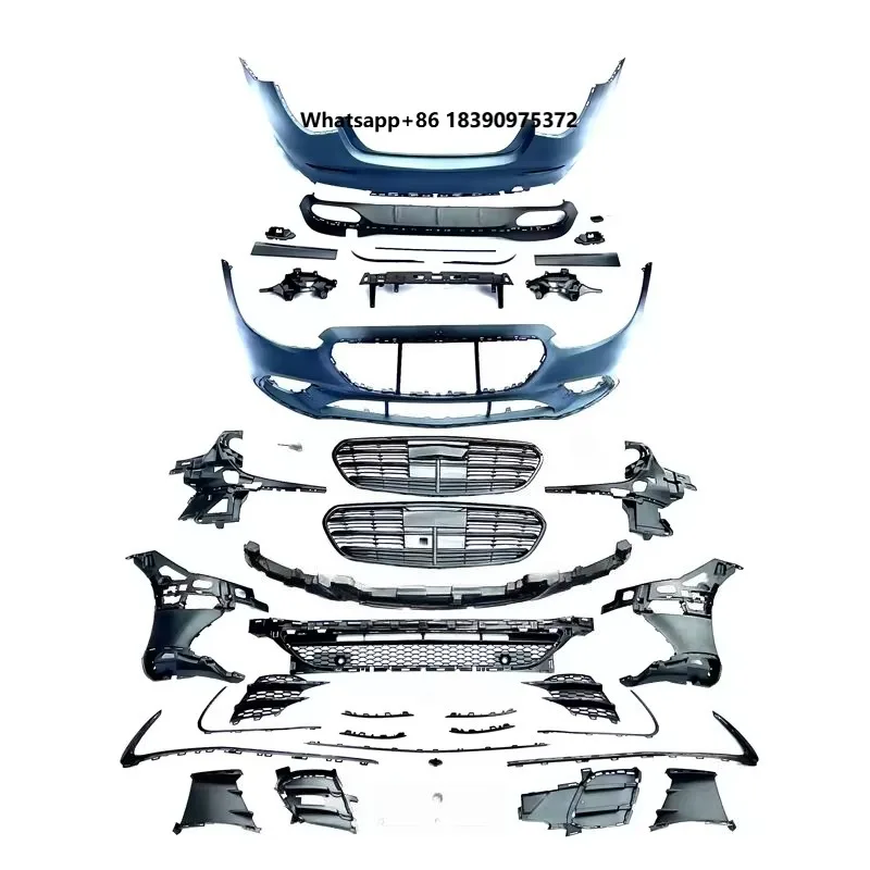 Car Bumpers Suitable for Mercedes S Class W223 Upgrade to W223 S450 Style Auto Look Retrofit Parts Grille Side Skirts