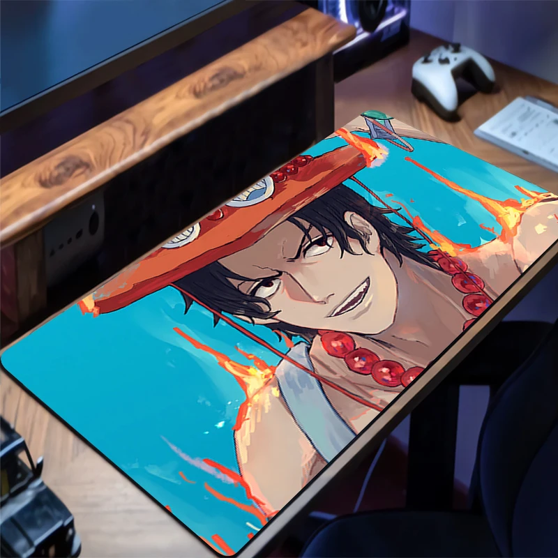 

Mouse Pad Office PC Accessories Keyboard Mat Anime Pattern Anti-slip Rubber HD One Piece Portgas·D· Ace Mousepad Gamer Desk Mat