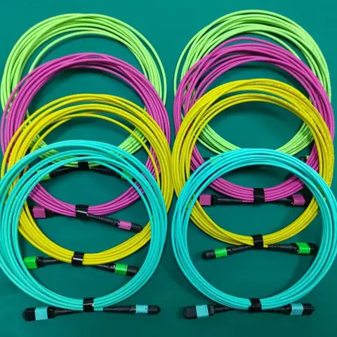 MPO to MPO/LC Fiber Optic Cable OM3/OM4/OM5 8/12Core Multi-Mode Patch Trunk Jumper Cord 40Gb/100Gb Female Type B UPC LSZH Jacket
