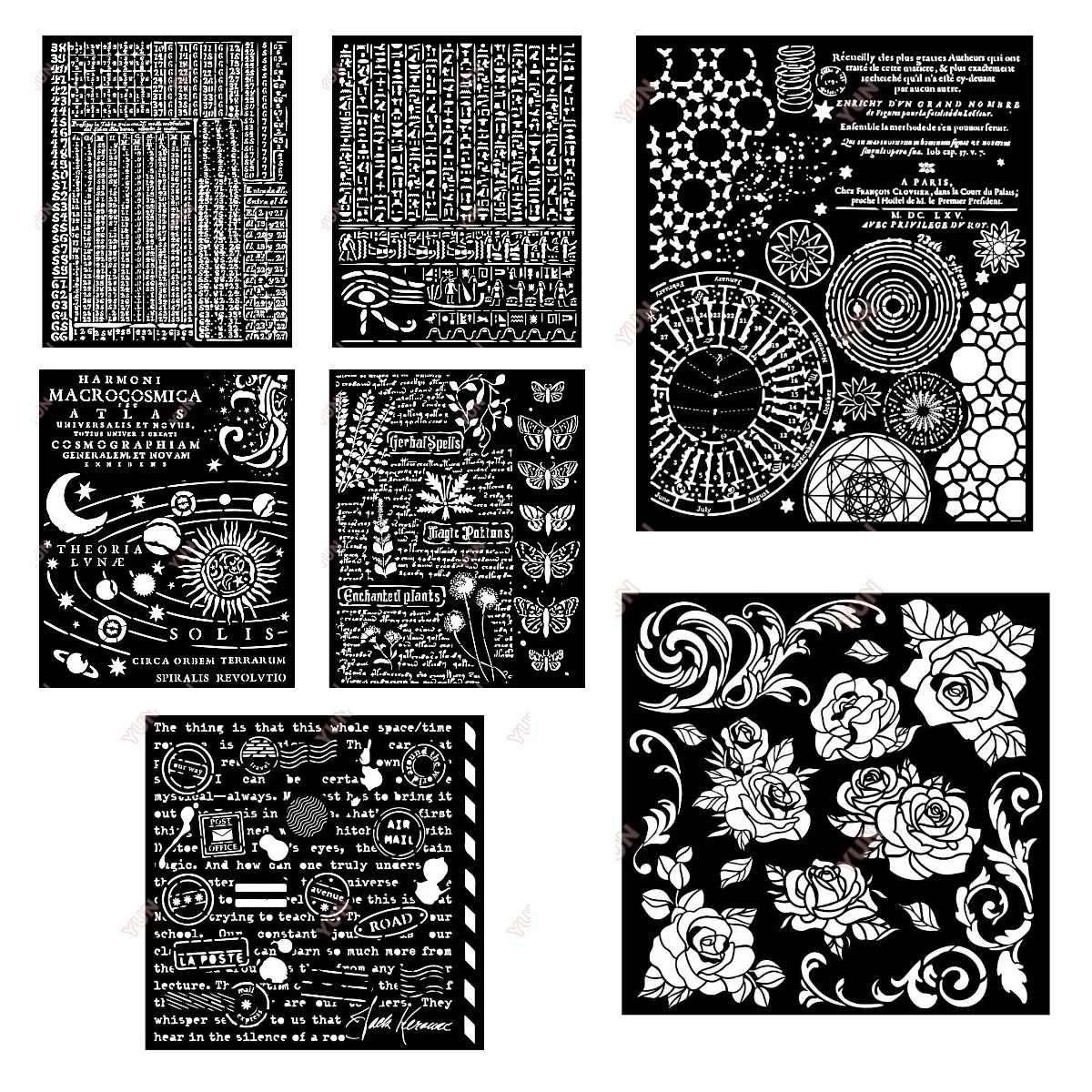 Constellation Botanic Hieroglyphic New Arrival Holiday Decoration Layering Chart Scrapbooking Embossing Handmade Greeting Cards