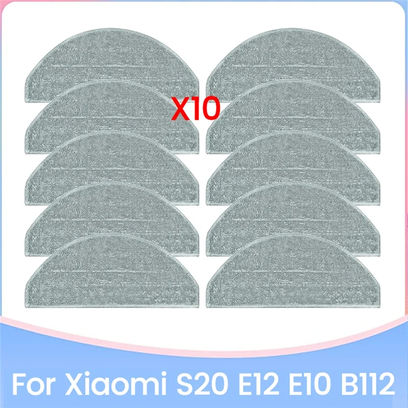 【Berserk】Набор тканевых подушечек для швабры для Xiaomi S20 E12 E10 B112, запасные части для пылесоса, запасные части для ткани для швабры