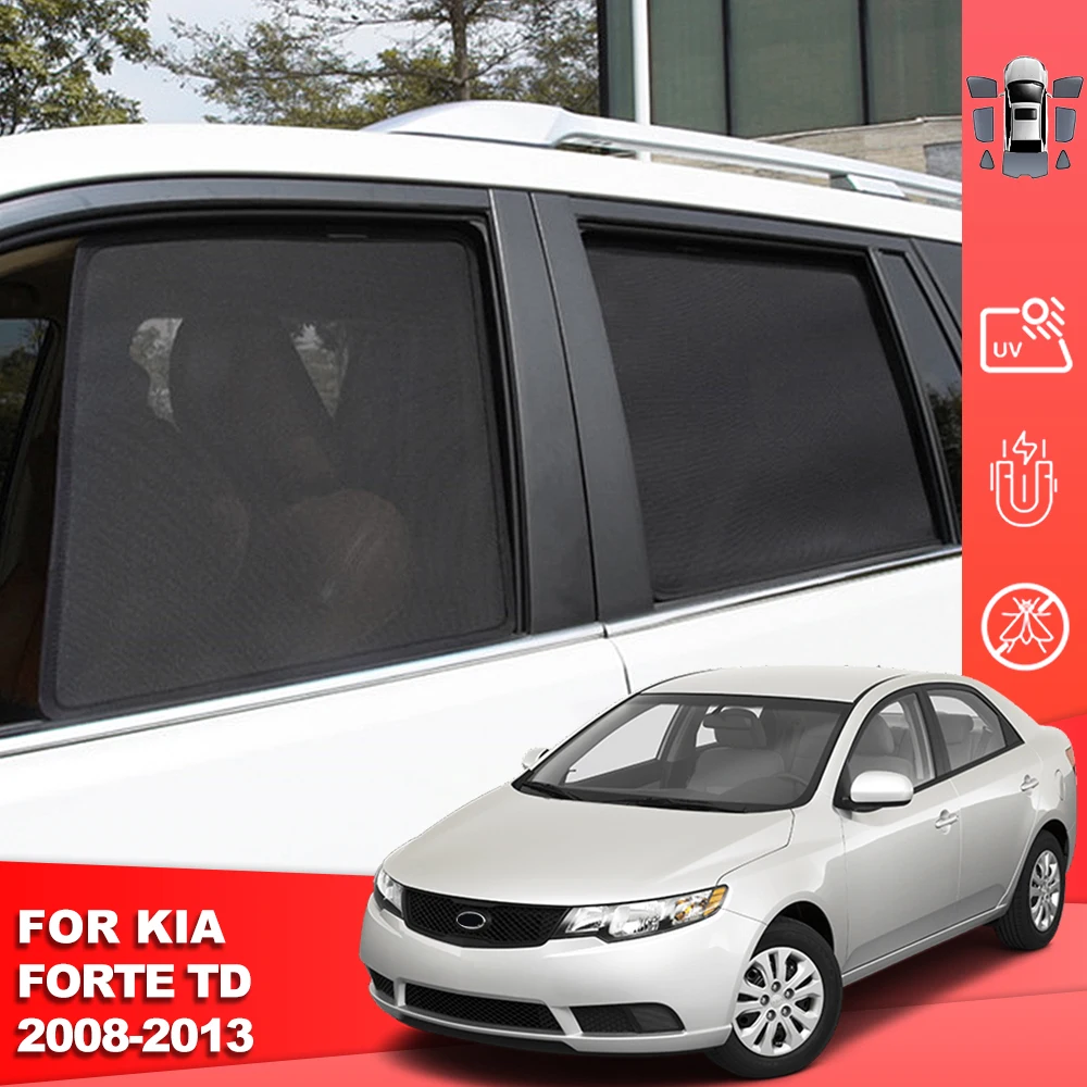 

For Kia Forte Cerato TD Sedan 2008-2013 Magnetic Car Sunshade Front Windshield Curtain Rear Side Baby Window Sun Shade Visor