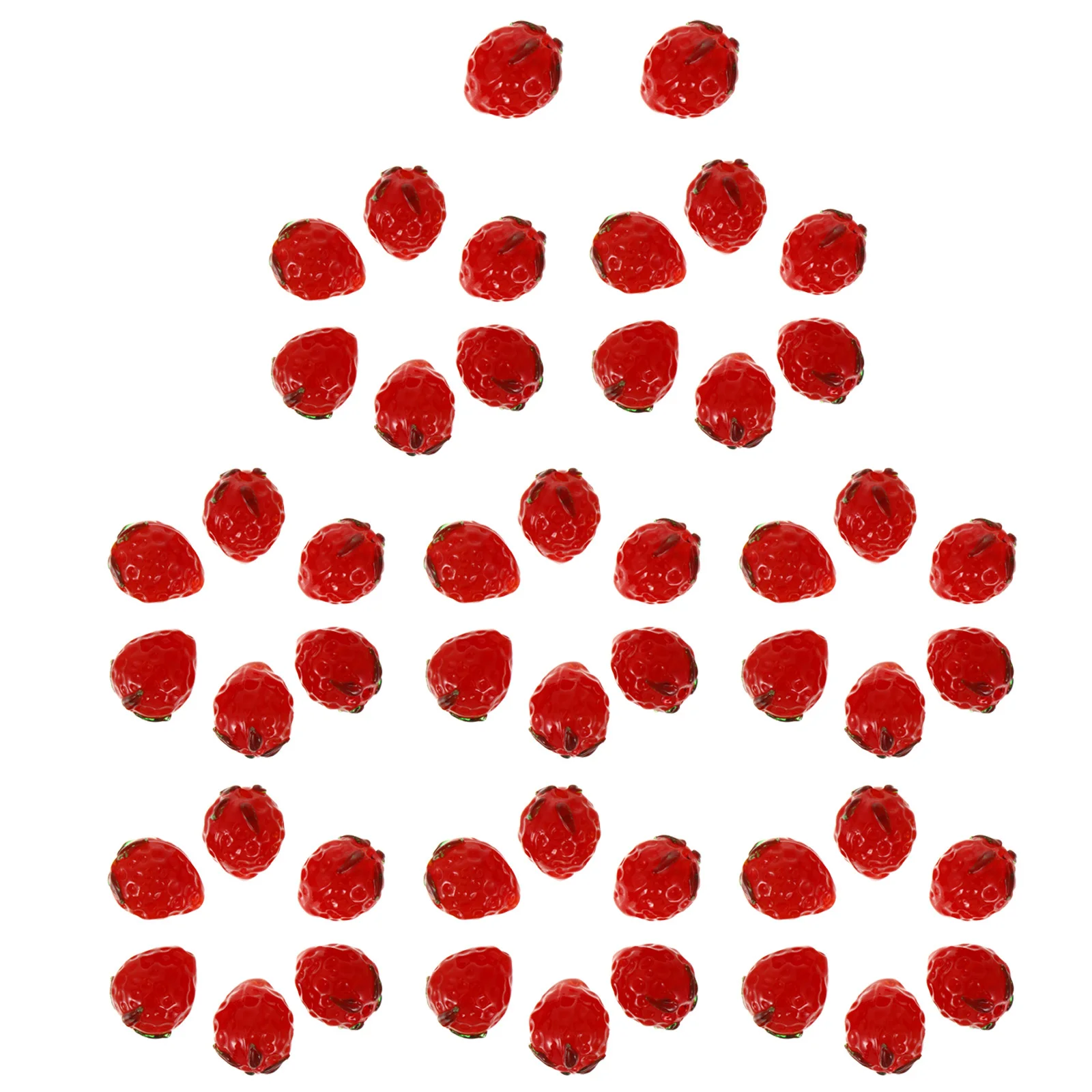 

50Pcs Fruit Beads Smooth Hole Strawberry Spacer Beads for DIY Jewelry Making Charms Craft Projects Material Set
