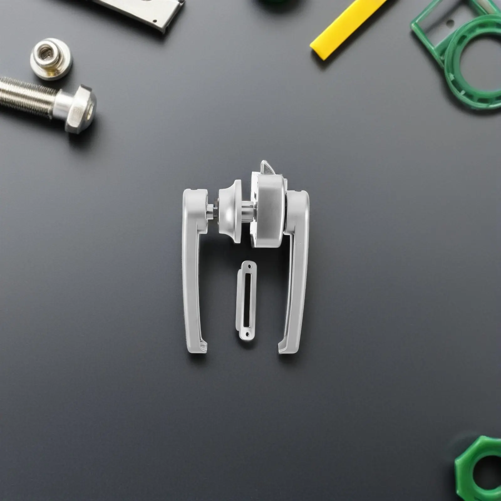 

1Set Rv Bathroom Door Lock Keyless Dual-Sided Handle Compact Space-Saving Latch for Travel Trailer Motorhome Toilet