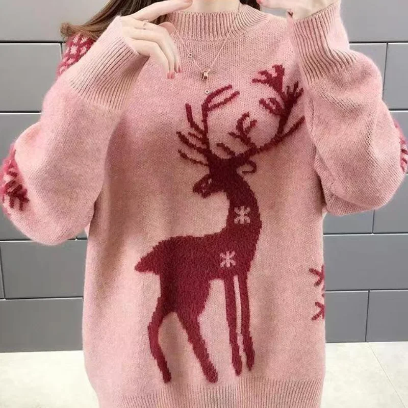 Kawaii فتاة الموضة فتاة الجولة الرقبة سترة تريكو الخريف والشتاء طالب الكرتون ملابس النساء غير رسمية الدفء نمط جديد #5