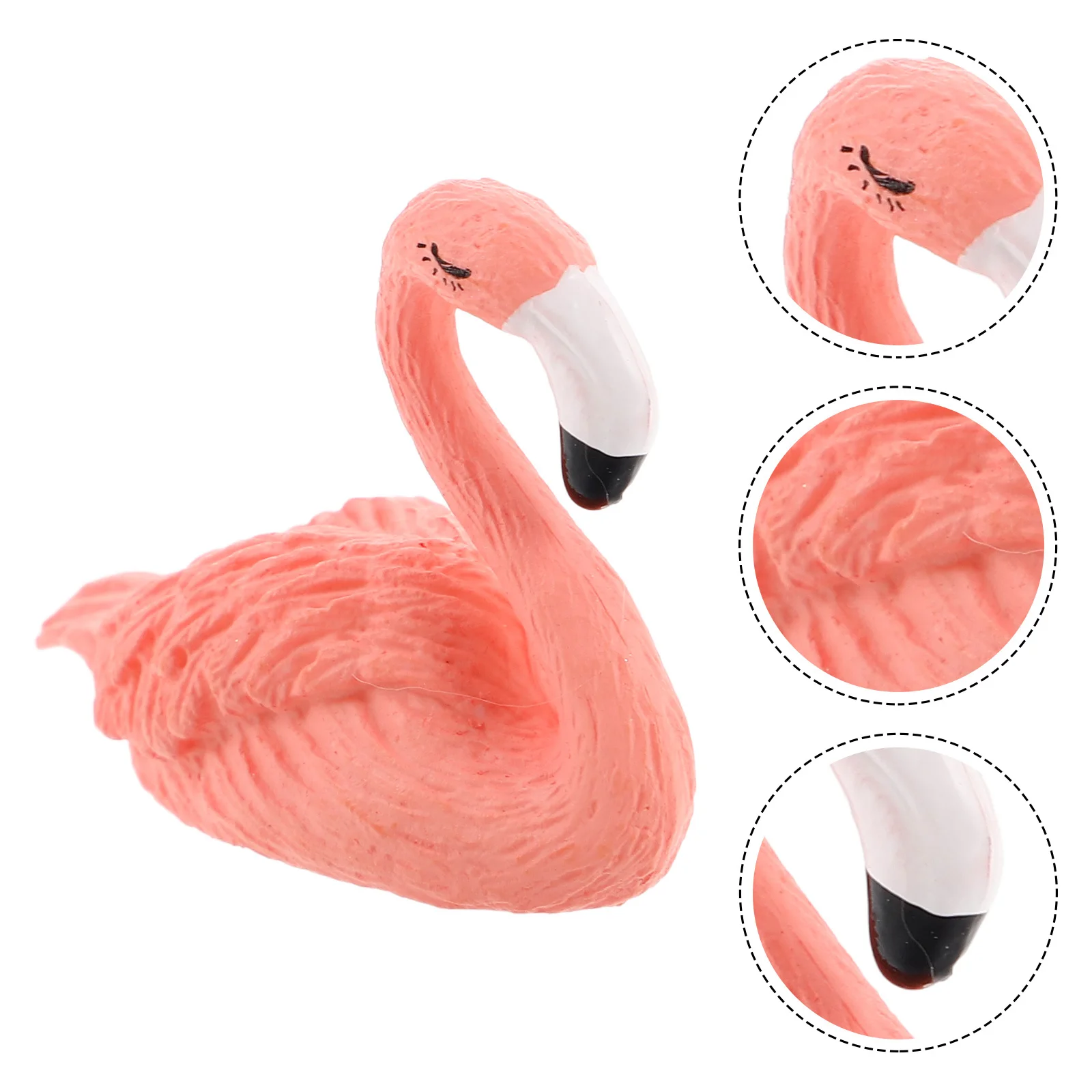 

5Pcs Nail Practice Stand Resin Pink Flamingo Design for Beginners Fake Nail Tips Holder Painting Display Flamingo Model