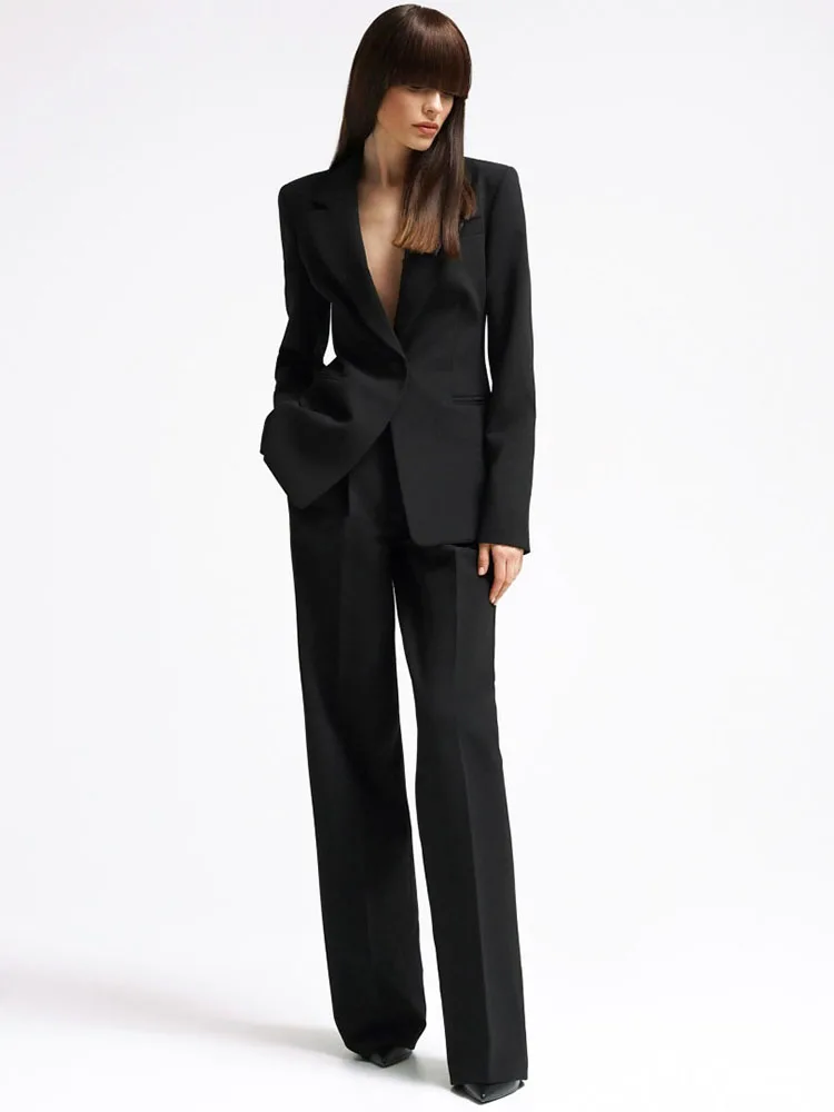 Abito da donna 2 pezzi bottone singolo solido sottile per matrimonio lavoro d'affari ufficio pendolarismo quotidiano set casual blazer e pantaloni тистюм