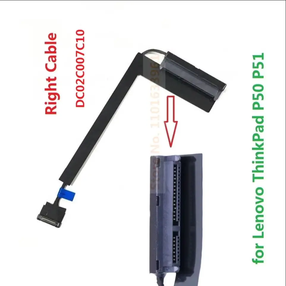 Right 2.5 SATA HDD Hard Drive Cable Connector Caddy Frame M.2 2280 SSD Bracket Holder for Lenovo ThinkPad P50 P51 DC02C007C10