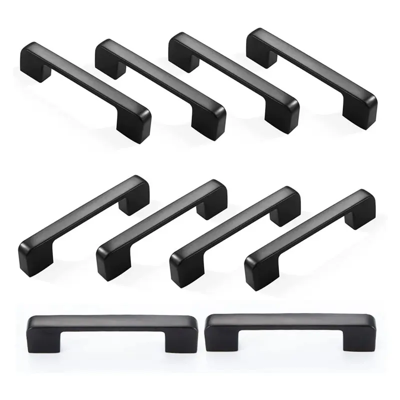 Y50A-40Pcs Black Handles For Furniture Cabinet Knobs And Handles Kitchen Handles Drawer Knobs Cabinet Pulls 96Mm