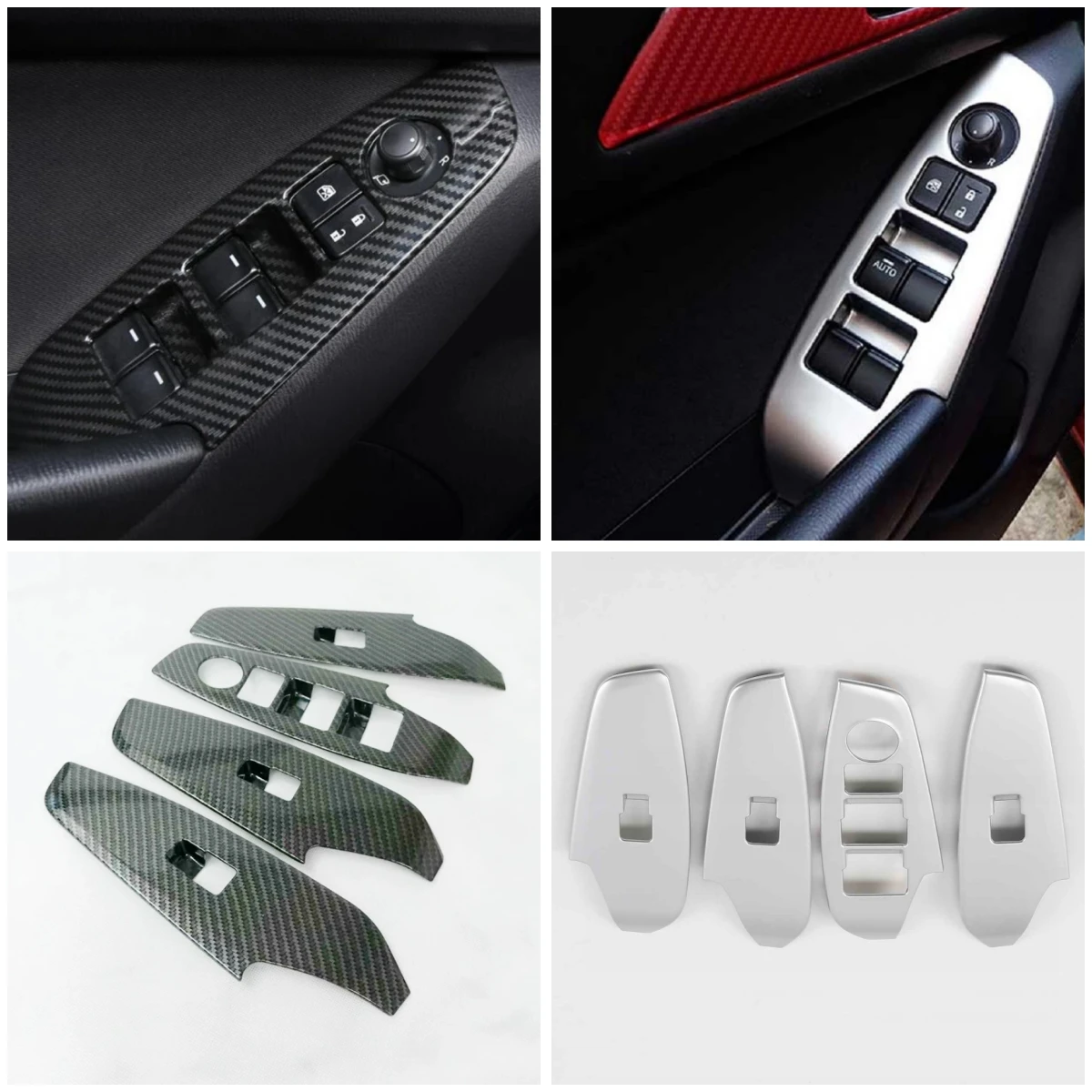 

Кнопка подъема окна двери, панель, рамка, накладка, аксессуары, Стайлинг автомобиля для MAZDA 3 AXELA 2017 2018, вид из углеродного волокна