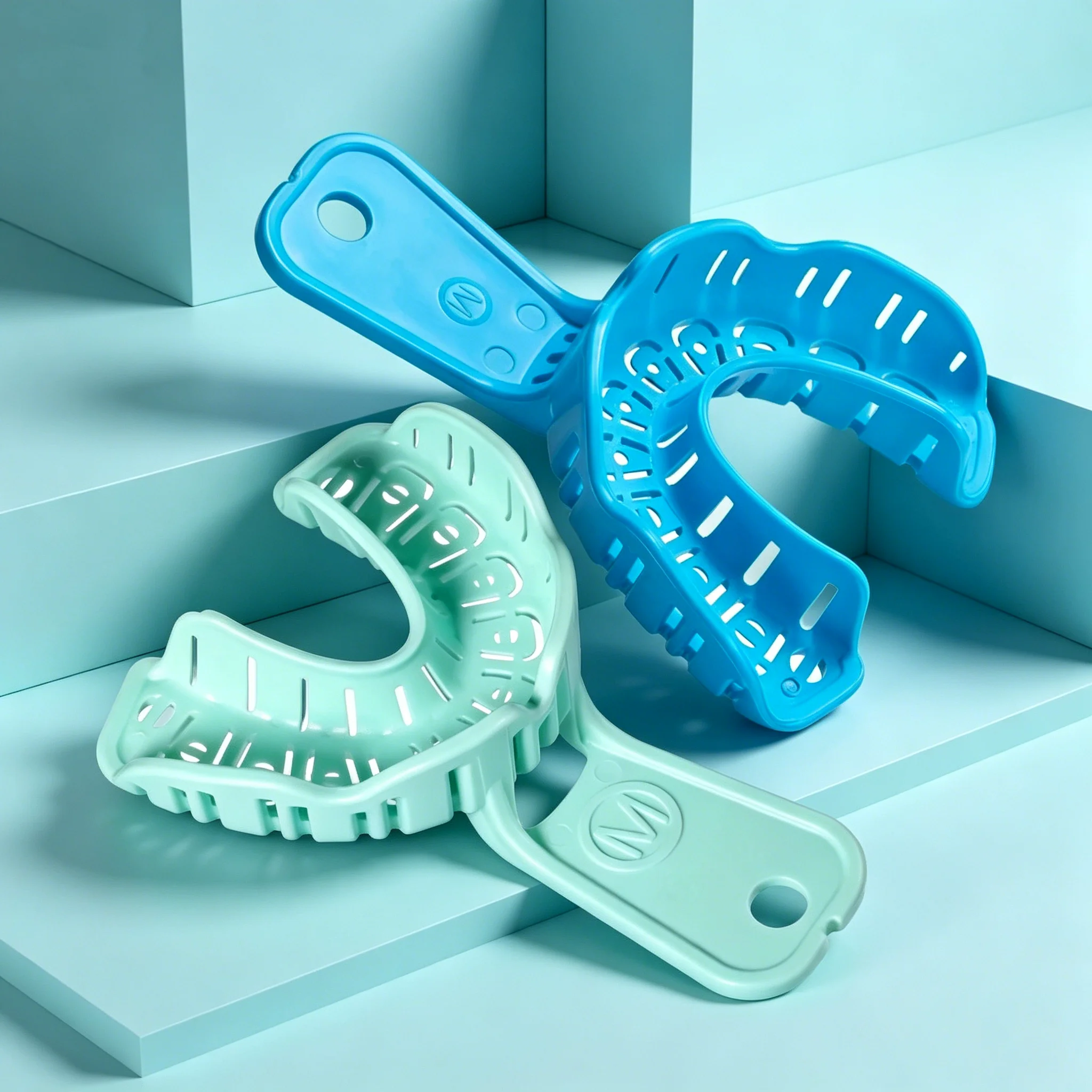 JINGT Disposable Dental Implant Tray Alginate & Silicone Rubber Impression Material Denture Instrument
