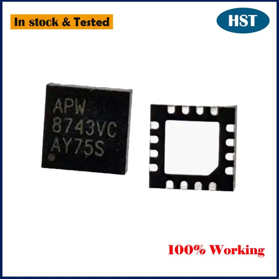 3PCS/LOT New Original APW8743CQBI-TRG APW8743C 8743C APW8743VC QFN16 Chip IC Chipset