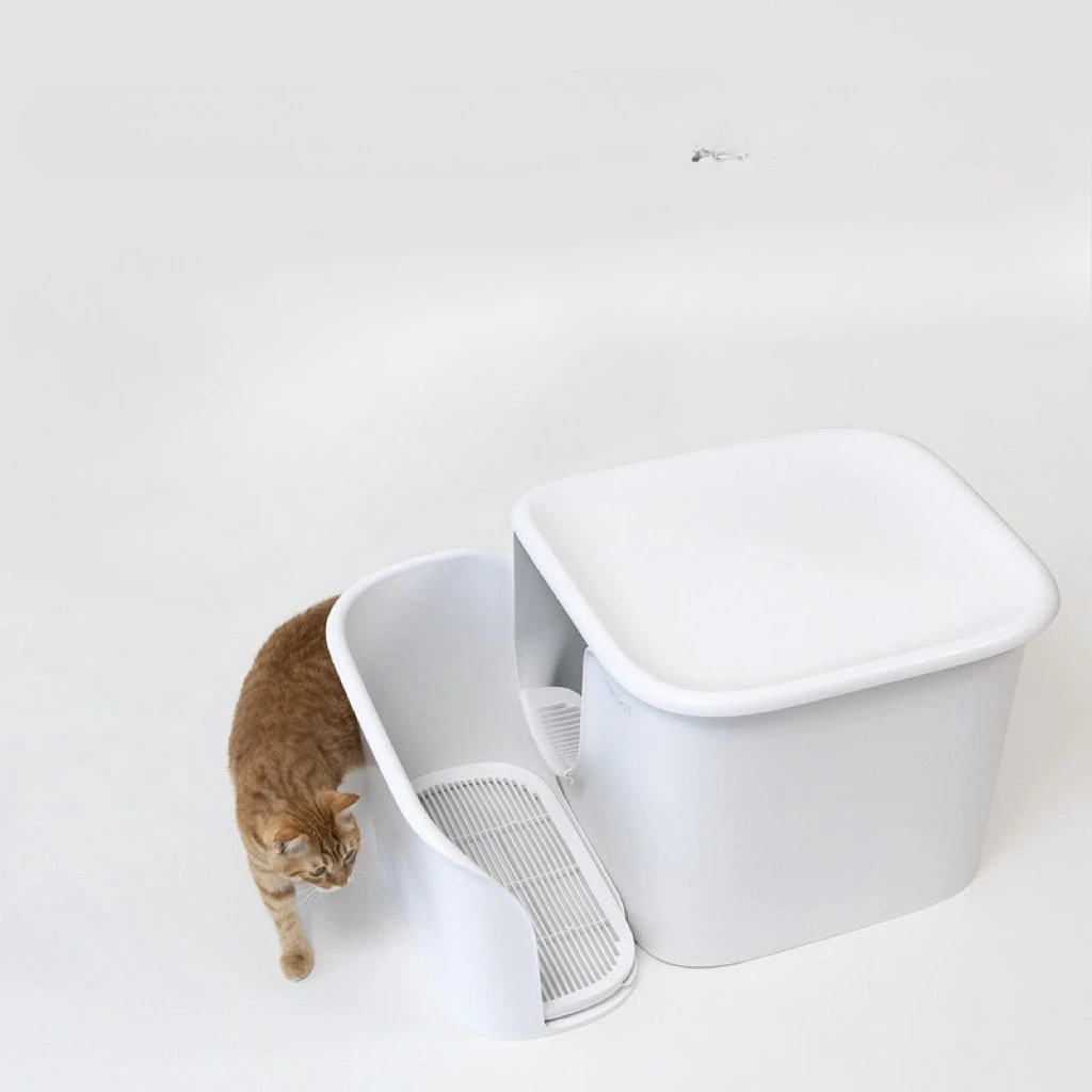 Closed Toilet Litter Box Side Entrance Sandbox Castle For Cats open-ended Litter Box Defecation Katzenklo Edelstahl Home Items