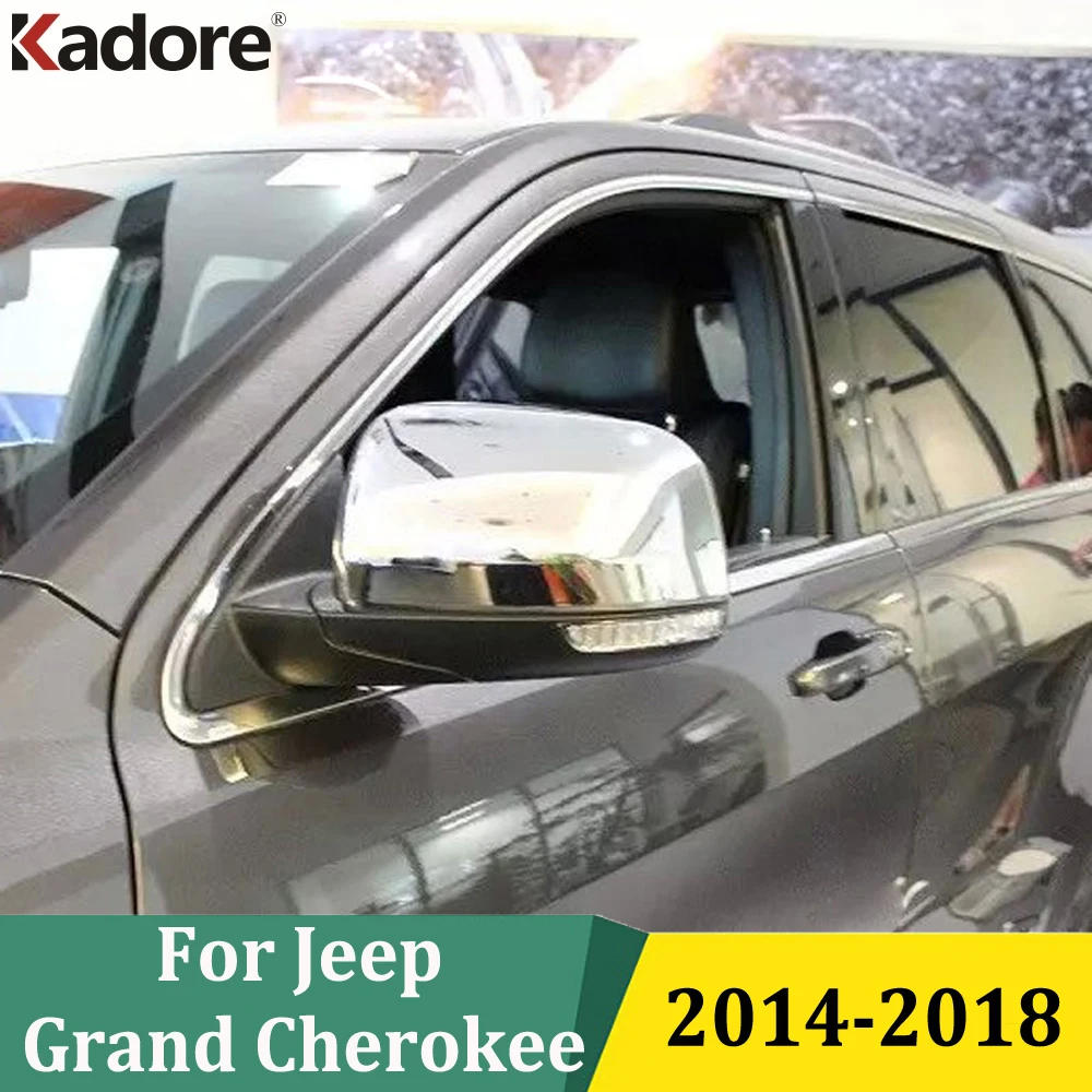 

Для Jeep Grand Cherokee 2014 2015 2016 2017 2018 хромированная крышка зеркала на боковую дверь, зеркало заднего вида, накладки, автомобильные аксессуары