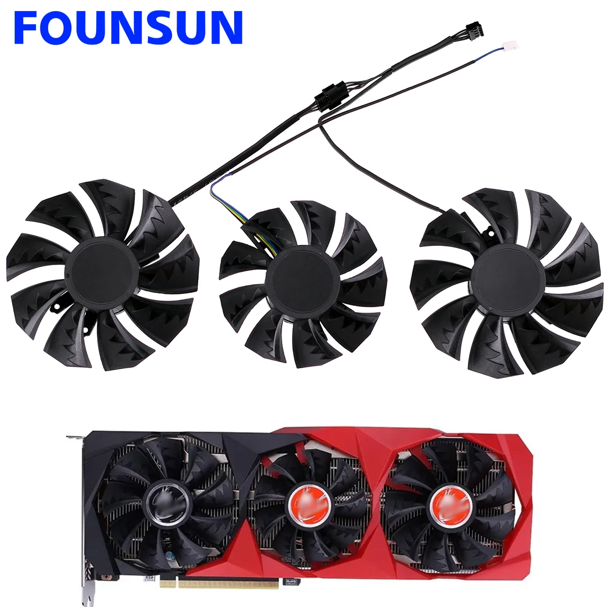 

New 87MM Cooling Fan Replacement For Colorful GeForce RTX 3060 3070 3080 Ti 3090 NB 12G-V Graphics Video Card Cooler Fan