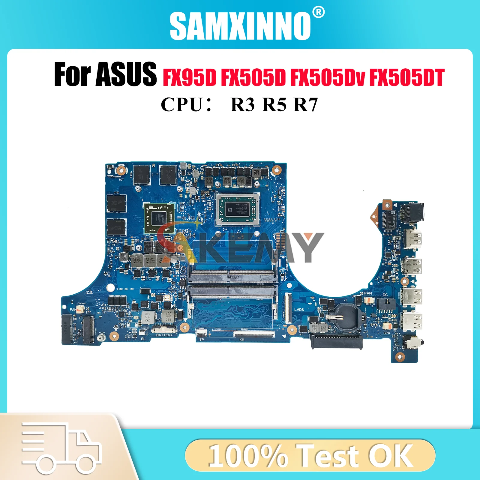 

FX505DY Материнская плата для ноутбука ASUS TUF Gaming FX505GD FX505GT FX95D FX505GE FX505D Материнская плата с процессором R3 R5 R7 tests ОК быстрая доставка