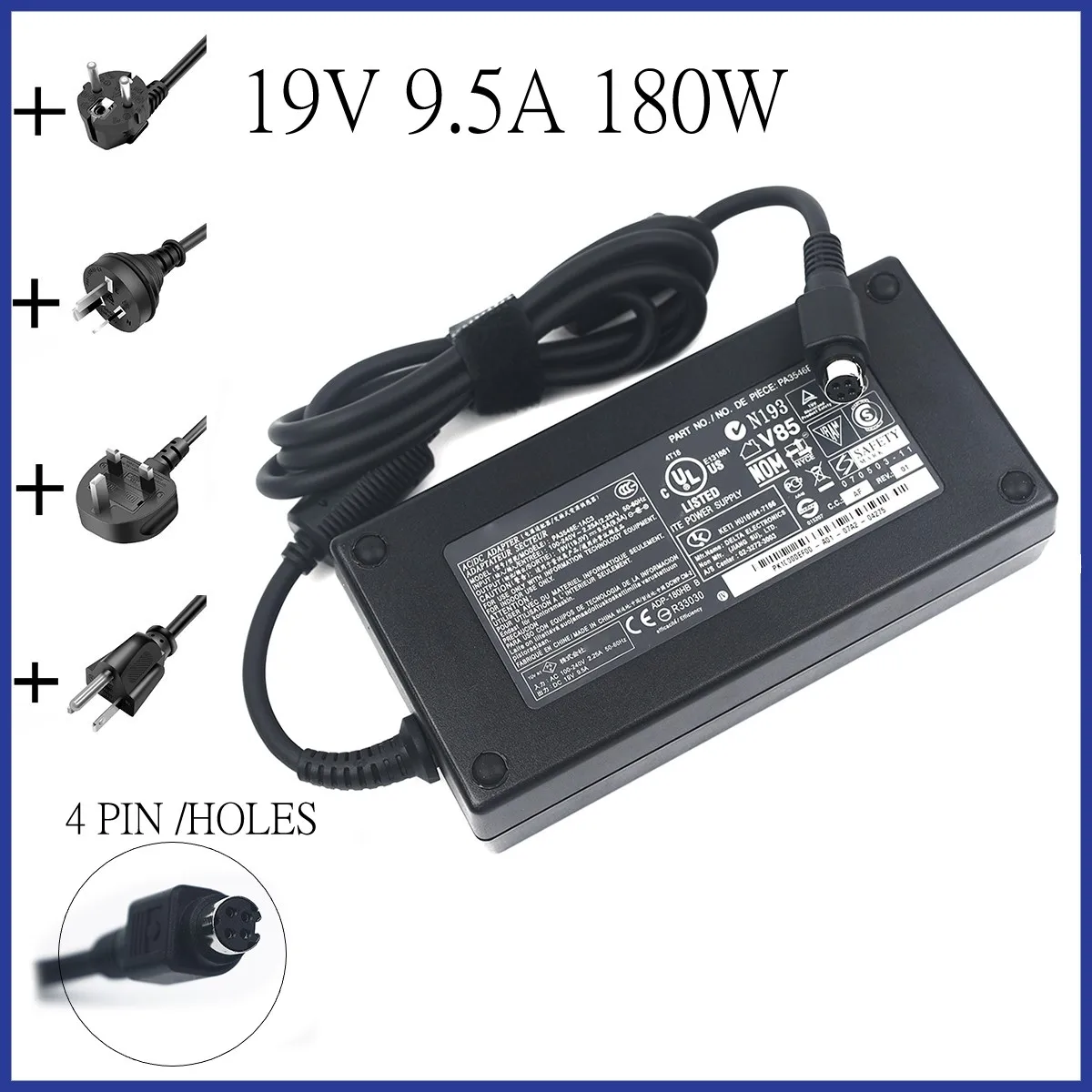 

PA3546E-1AC3 AC Aapter 19V 9.5A 180W Power Supply For Toshiba DX730 QOSMIO X500-121 PQQ11C-00J006 X75 X770 X505 Series Laptop