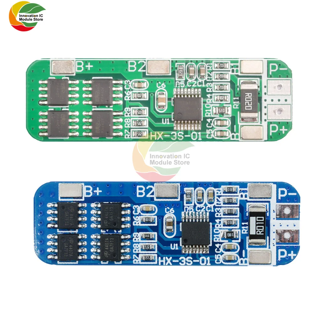 3S 12V 18650 Lithium Battery Protection Board Over Discharge Peak 10A BMS Charger Lithium Ion Lithium Battery Protection Board