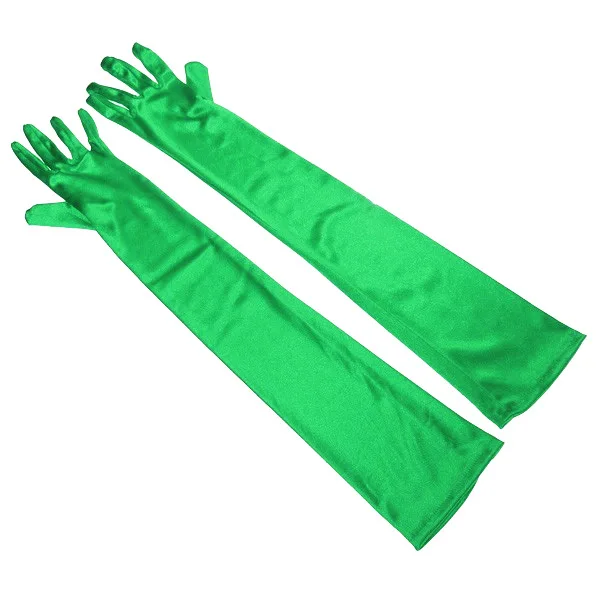 Long   Woman Wedding Gloves Full Finger  Satin Opera Dance Party Accessories