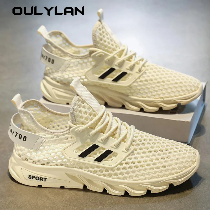 Men's Shoes Summer New 2024 Hollow Mesh Breathable Soft Sole Sports Shoes Anti slip Men's Casual Fashion Shoes Size39-43