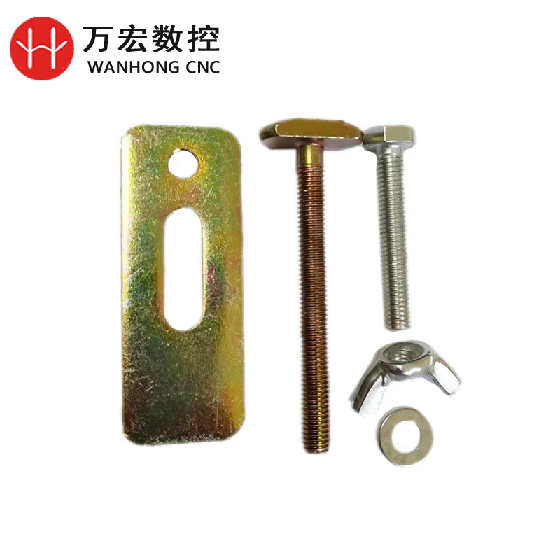 Зажим для нажимной пластины для рабочего стола с Т-образным пазом, обработанный на станке с ЧПУ, носовой зажим для верстака