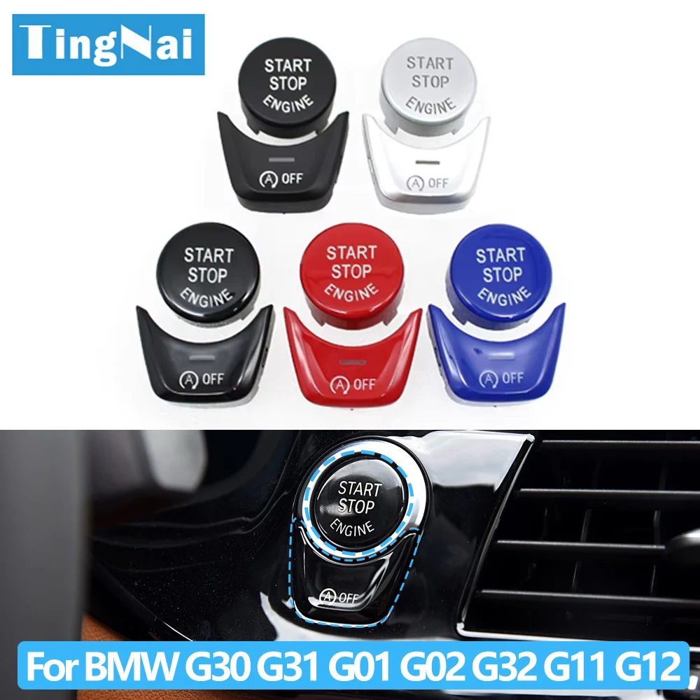 Car Engine Ignition Start Stop OFF Switch Button Cover For BMW 1 5 6 7 X3 X4 Series GT F52 G30 G31 G01 G02 G32 G11 G12 F97 F98