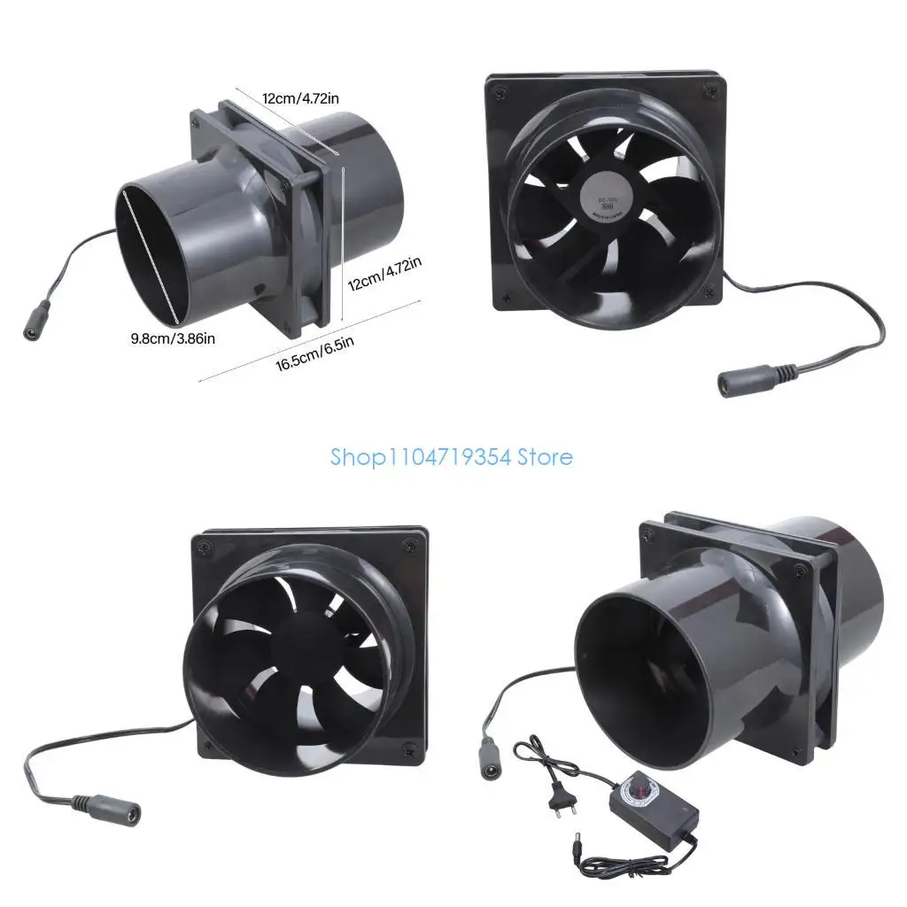 0xld-12-センチメートルインライン送風機-12v-換気送風機インラインマリンビルジ強力なエンジン換気ファンビルジ送風機ファン