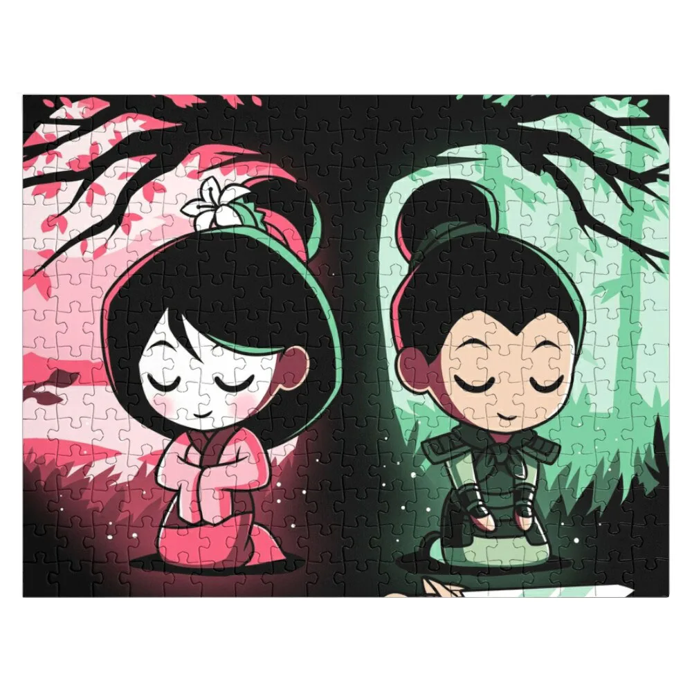 green & pink caricature Jigsaw Puzzle Custom Jigsaw With Photo Customized Toys For Kids Personalized Gifts Puzzle