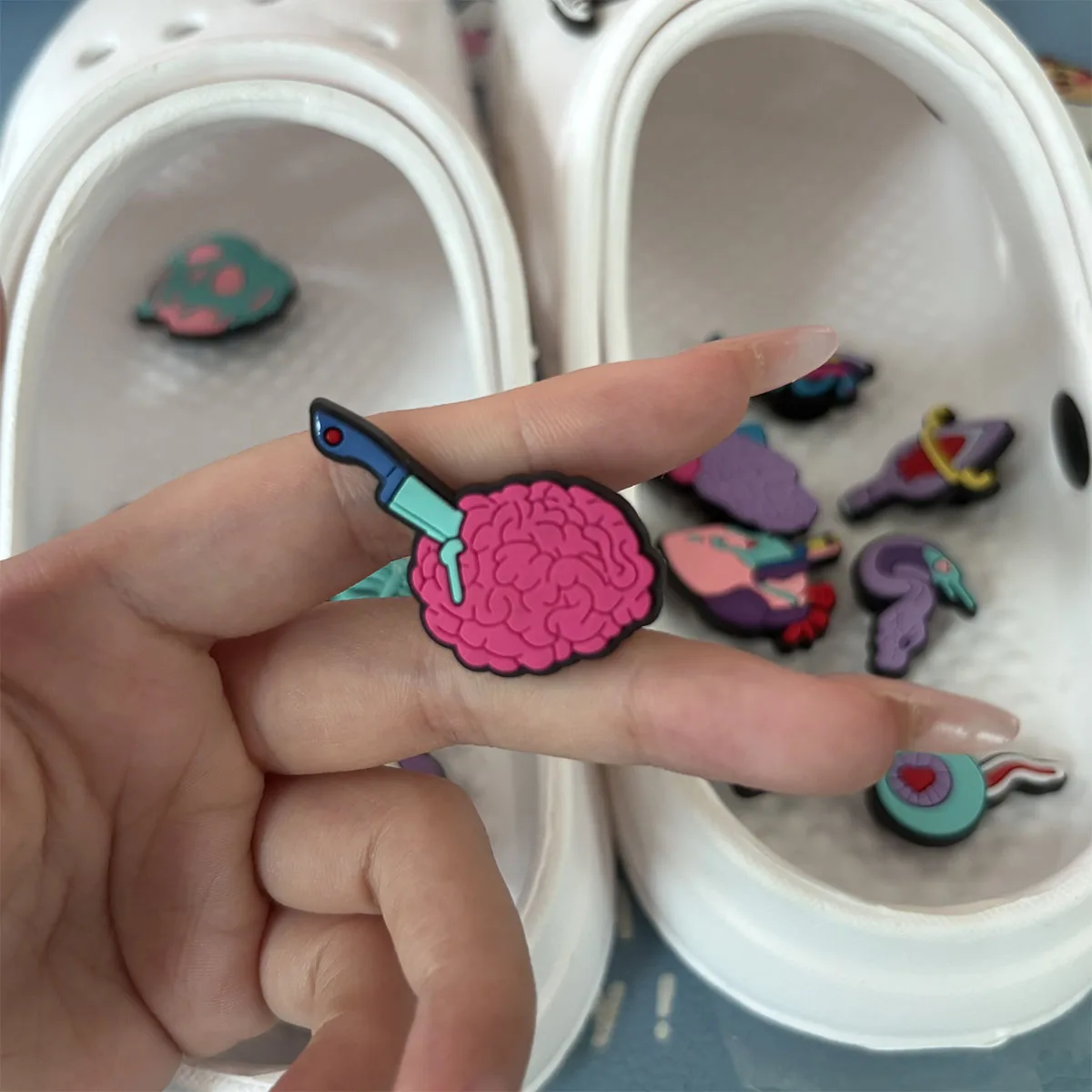 Shoe Charms for Crocs Accessories  Halloween Shoes Charm for Croc Decorations Pins Men Accessory Jeans Woman Clogs Clips Badges