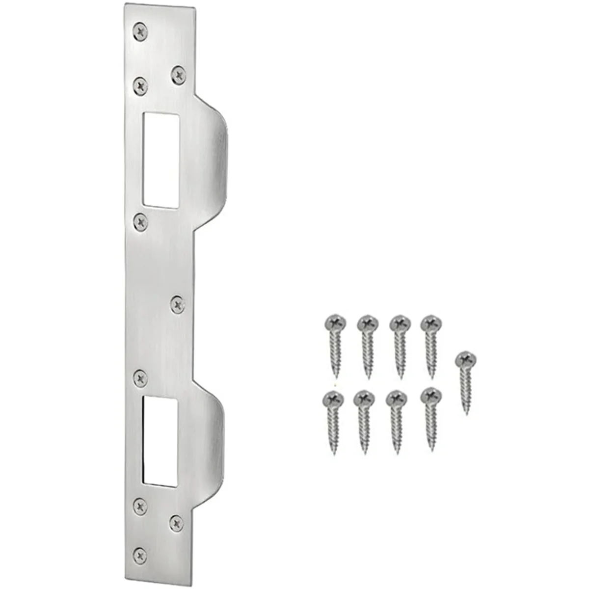 Door Strike Plate Reinforcement Plate - Front Door Security Devices Metal Striker Plates Door Latch White