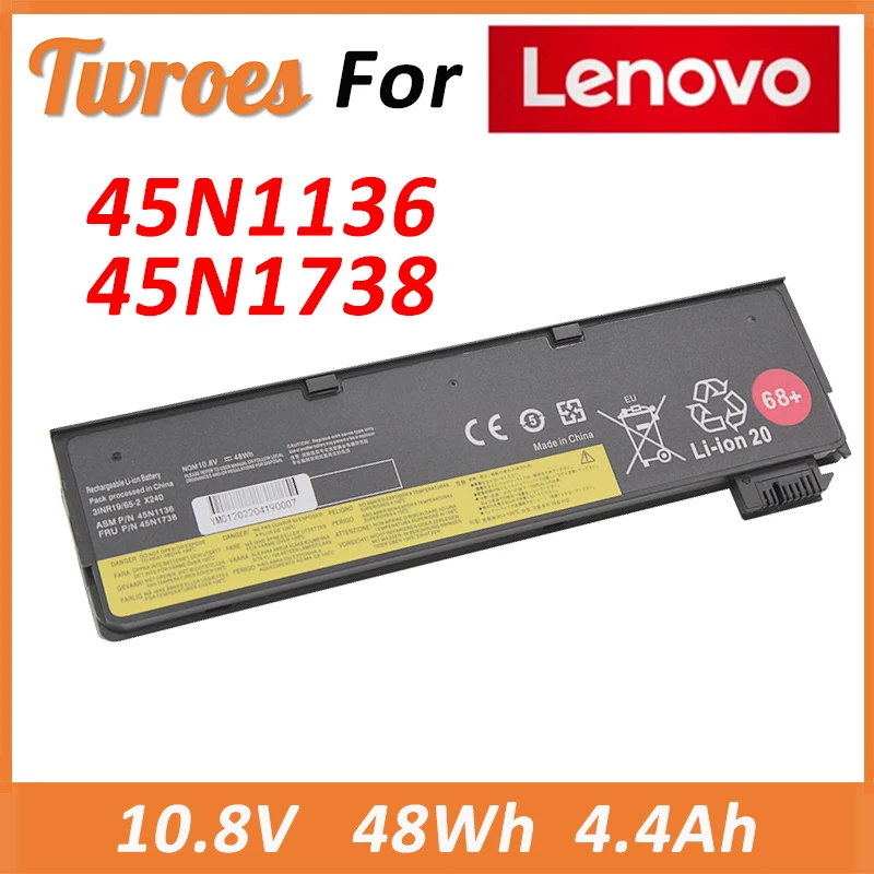 48Wh 10.8V 4.4Ah Laptop Battery For Lenovo Thinkpad X240 X260 X270 X250 L450 T450 T470P T450S T440S K2450 W550S 45N1136 45N1738