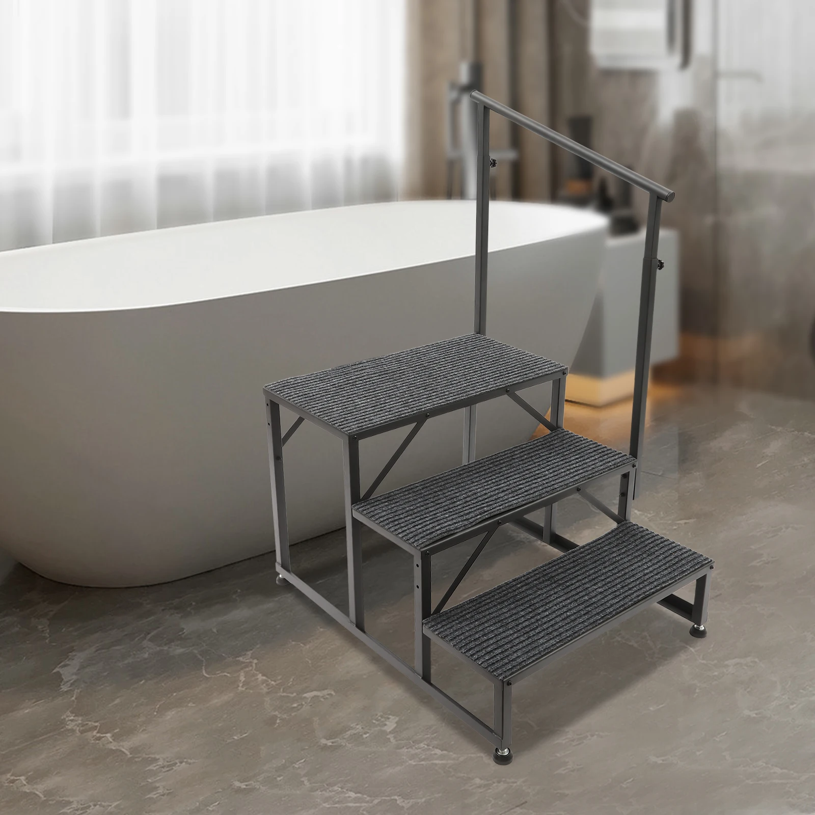 3 passos escada rv escadas corrimão escada varanda passos com corrimão portátil passo fezes decoração de casa para reboque de viagem