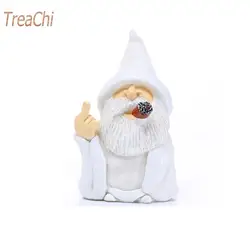 Gnome de Jardin de Noël, Robe Blanche, Doigt du Milieu, Décoration de la Maison, Arts et Artisanat