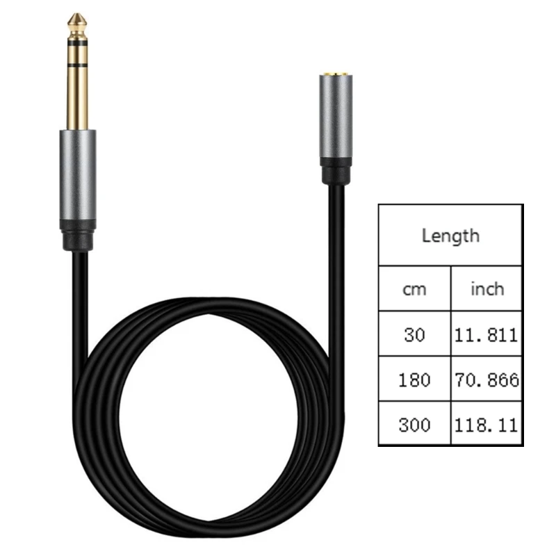 Kabel Fleksibel 1/4in hingga 3,5mm untuk Pengalaman Lebih Baik Meningkatkan Umur Mengurangi Risiko Kerusakan Koneksi Mudah