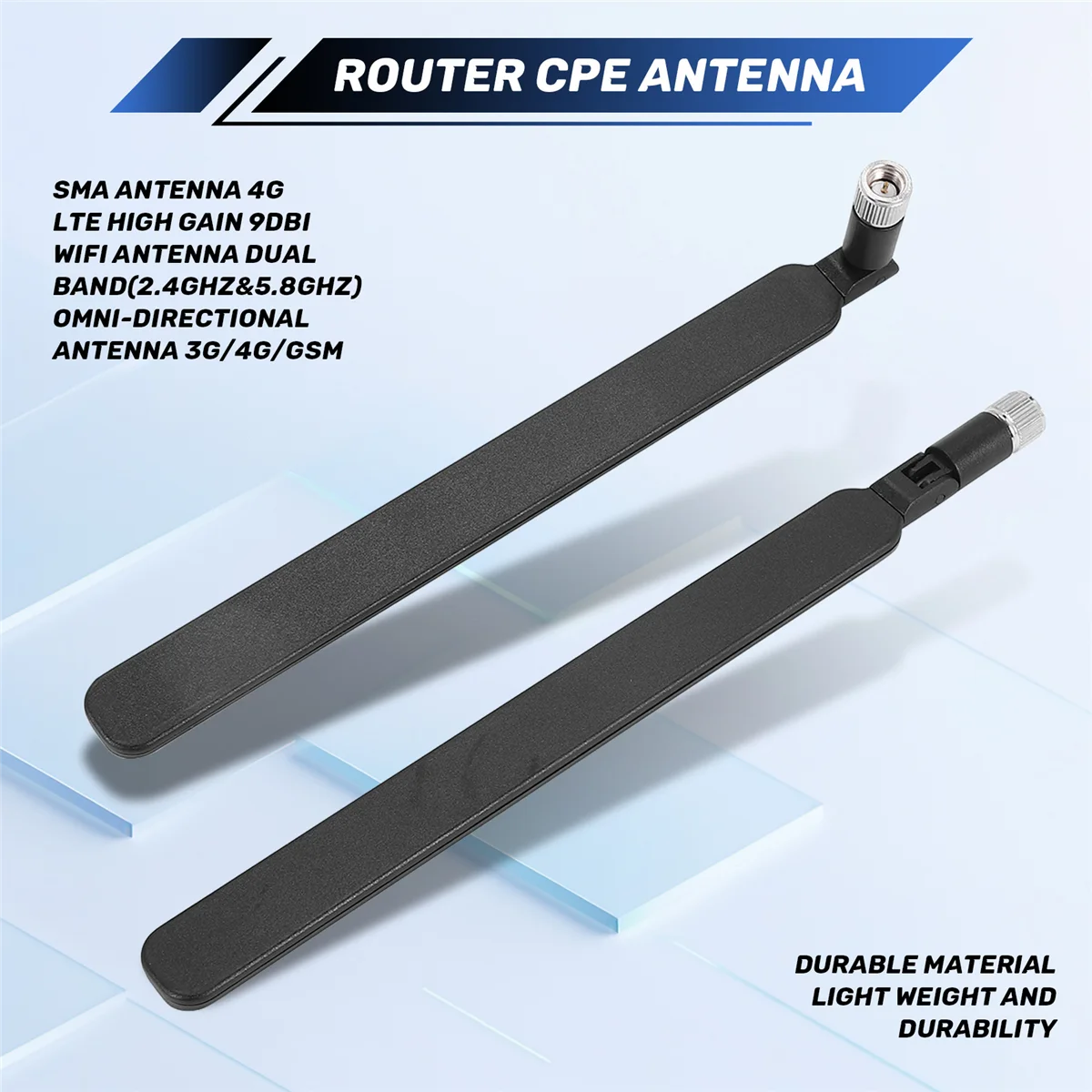 Антенна SMA 4G LTE с высоким коэффициентом усиления 9DBi Wi-Fi антенна двухдиапазонная (2,4 ГГц и 5,8 ГГц) всенаправленная антенна 3G/4G/GSM