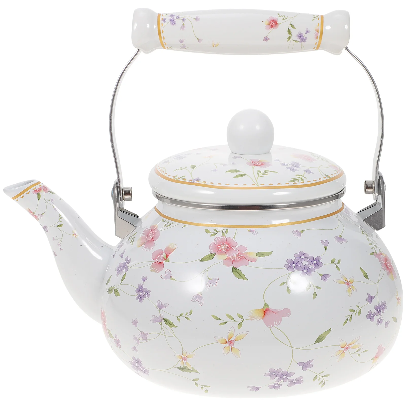 Whistling Tea Kettle for Stove Top Enamel Teapot Loose Insulated Toaster Store Mother Infuser