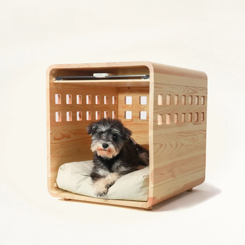 

Solid Wood Ventilate Dog Cat House Indoor Outdoor Small Pet Bed House Waterproof Pet Products Furniture Accessories Night Table