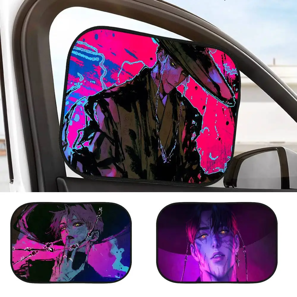 KPop شيطان الصيادين شخصية سيارة الشمس الظل الأشعة فوق البنفسجية حماية كهرباء الامتزاز نافذة السيارة ظلة للأطفال في الهواء الطلق واقية من الشمس