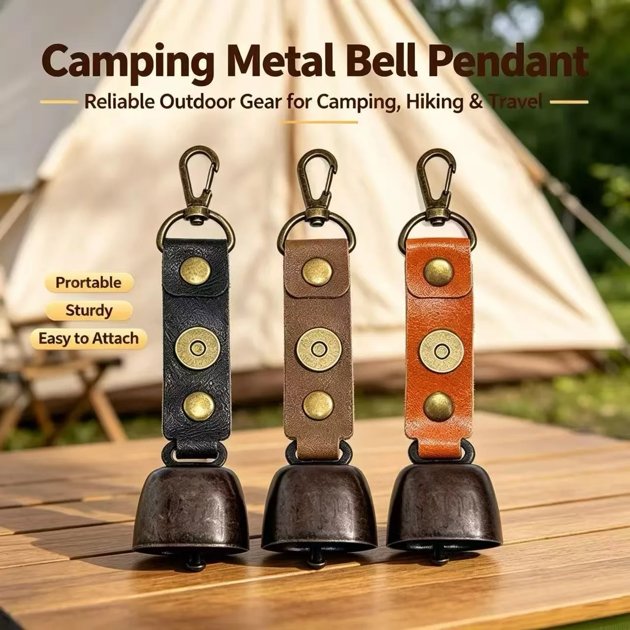 Anti-Bear Bell Bear-Repelling Camping Wind Chime Pendant Hiking Reminder Pet Hanging Ornament Atmosphere Accessory