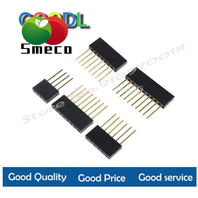 

5pcs 2.54mm Single Row Female Long pins 11mm Breakaway PCB Board Pin Header socket Connector 2/3/4/6/8/10/15PIN For Arduino