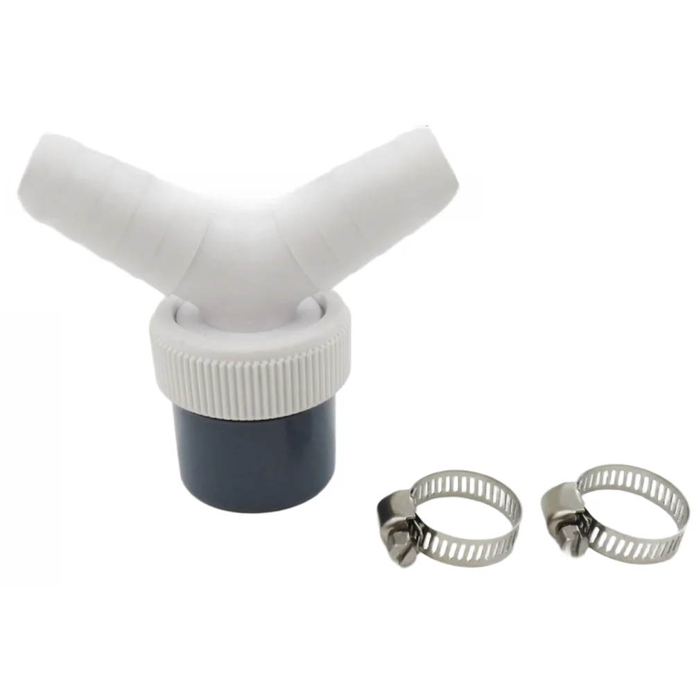 White ABS Plastic 40mm Y Type Washing Machine Drain Hose Splitter Connector Adapter For Dual Outlet Laundry Sink Plumbing Tool